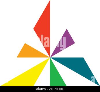 colorful geometric triangle abstract logo icon Stock Vector