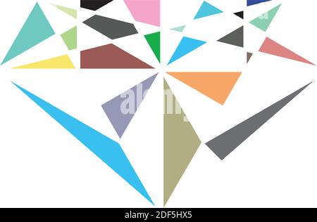 diamond colorful sparkle light logo icon vector Stock Vector