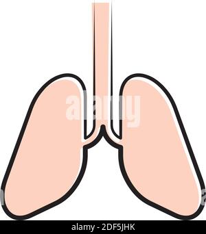 healthy lungs vector icon symbol design Stock Vector