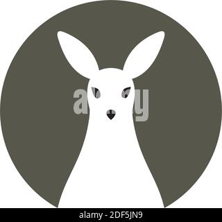 kangaroo vector logo symbol icon Stock Vector