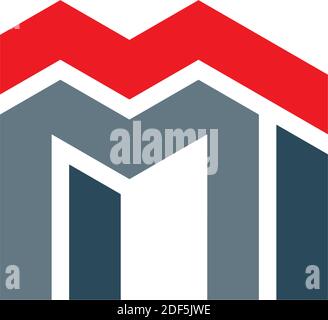 letter m building vector logo icon Stock Vector