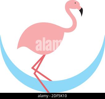 flamingo logo icon design symbol Stock Vector
