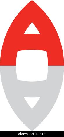 letter a with shadow vector logo icon Stock Vector