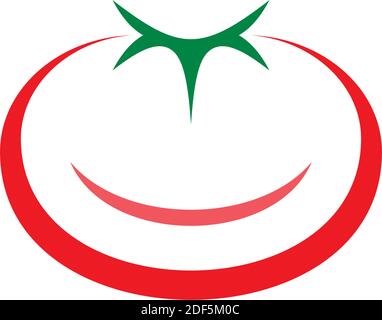 tomato logo vector icon sign design Stock Vector