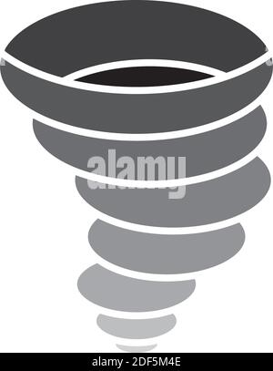 tornado icon vector logo element symbol Stock Vector