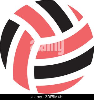 volleyball logo design vector icon Stock Vector