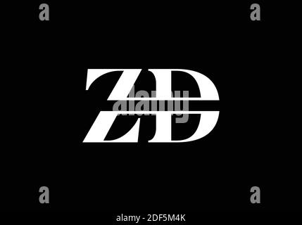 Initial Monogram Letter Z D Logo Design Vector Template. Stock Vector