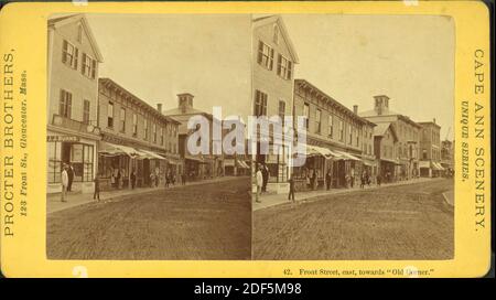 Front Street, east, towards 'Old Corner'., still image, Stereographs, 1850 - 1930, Procter Brothers Stock Photo