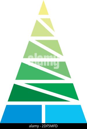triangle christmas tree vector logo symbol Stock Vector