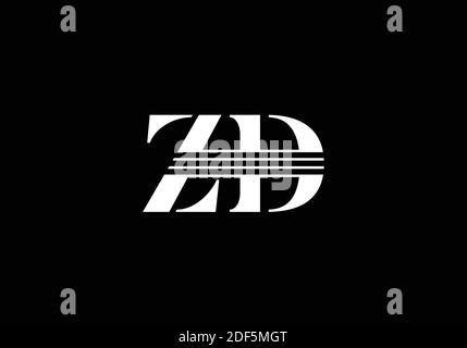 Initial Monogram Letter Z D Logo Design Vector Template. Stock Vector