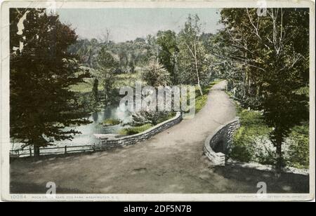 Rock Creek Road, Zoo Park, Washington, D. C., still image, Postcards, 1898 - 1931 Stock Photo