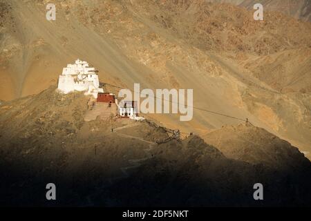 Last light over Namgyal Tsemo Gompa. Leh, Ladakh, India