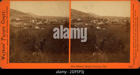 San Rafael, Marin County, Cal., still image, Stereographs, 1865 - 1872, Watkins, Carleton E. (1829-1916 Stock Photo