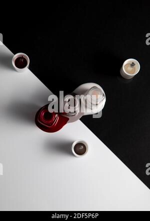 nail polish spilled Stock Photo