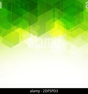 Yellow green hexagon background. Geometric design. Presentation template. eps 10 Stock Vector