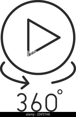 augmented reality streaming service and cinema 360 degree vector illustration line style Stock Vector