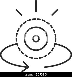 augmented reality 360 degree video and camera vector illustration line style Stock Vector