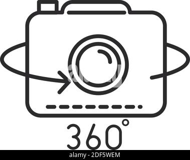 augmented reality photo 360 camera technology vector illustration line style Stock Vector