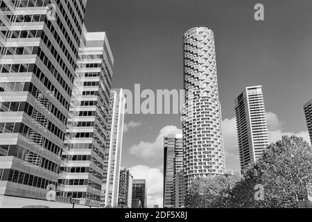 New office blocks in Canary Wharf, Isle of Dogs, in London's East End Stock Photo