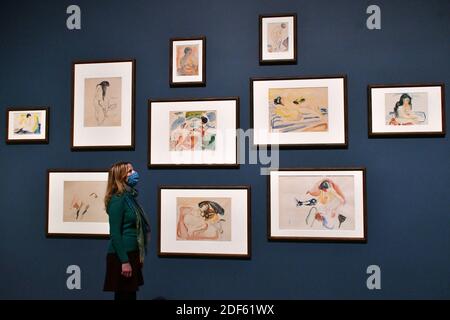 London, UK - 3 December 2020 Edvard Munch at Royal Academy of Arts.  Tracey Emin/Edvard Munch, The Loneliness of the Soul, a landmark exhibition bringing together for the first time the work of acclaimed British artist Tracey Emin and the Norwegian Expressionist Edvard Munch at the Royal Academy  Credit: Nils Jorgensen/Alamy Live News