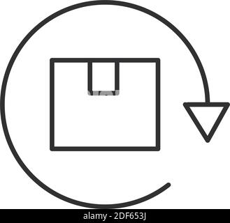 delivery return package vector illustration line style design Stock Vector