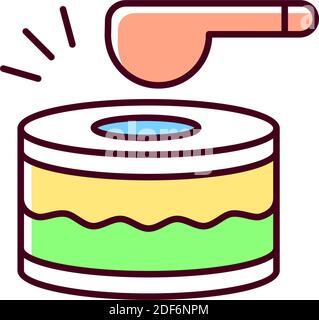 Drums RGB color icon Stock Vector