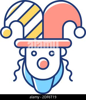 Purim celebration RGB color icon Stock Vector