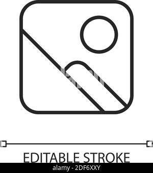 Silent mode setting pixel perfect linear icon Stock Vector