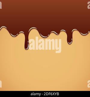 sweet melting chocolate icing background vector illustration EPS10 Stock Vector