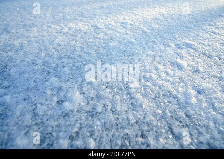 Texture of fresh snow, winter and cold season Stock Photo