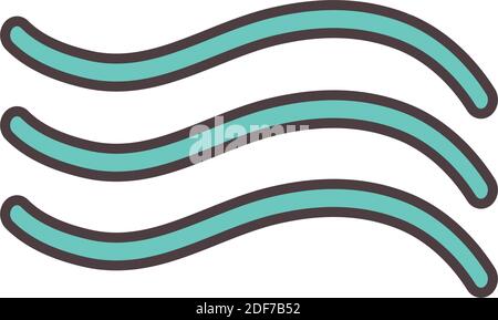 weather water meteorology season vector illustration line and fill style Stock Vector