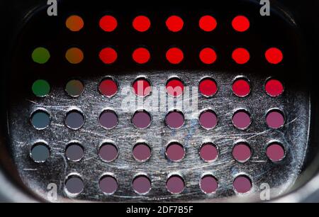 garlic press holder in macro Stock Photo