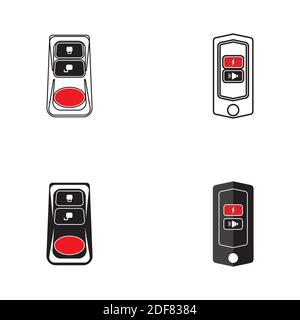 smartkey lock symbol logo icon vector Stock Vector
