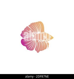 Beta fish  icon vector illustration template Stock Vector