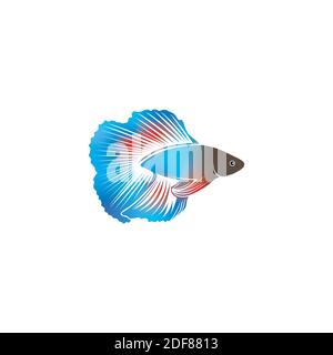 Beta fish  icon vector illustration template Stock Vector