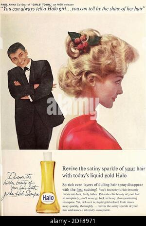PAUL ANKA Canadian-American singer-songwriter and actor in  a promotion for the 1959 MGM film Girls Town Stock Photo