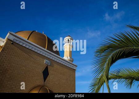 An exterior view of London Islamic Cultural Society and Mosque also known as Wightman Road Mosque in north London. Stock Photo