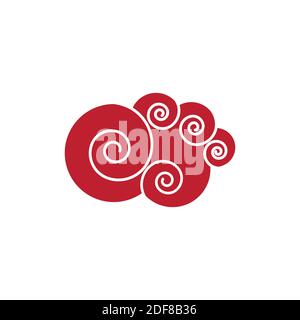 Chinese Cloud template vector icon illustration design Stock Vector