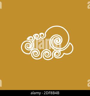 Chinese Cloud template vector icon illustration design Stock Vector