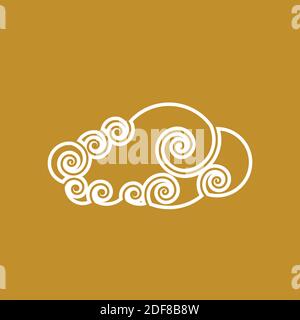 Chinese Cloud template vector icon illustration design Stock Vector