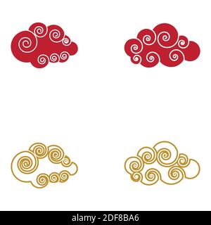 Chinese Cloud template vector icon illustration design Stock Vector