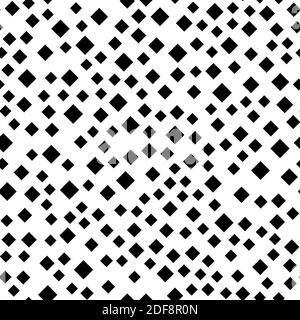 Seamless abstract geometric pattern of black squares in random order. Simple flat vector illustration. Stock Vector