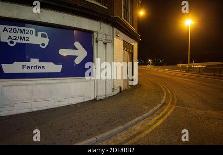 Dover port Ferries sign for lorries Stock Photo