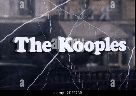 A shop sign of The Kooples on April 14, 2020 in Paris, France. Photo by David Niviere/ABACAPRESS.COM Stock Photo