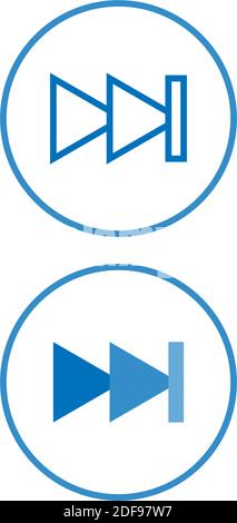 Media player button icon design template Stock Vector