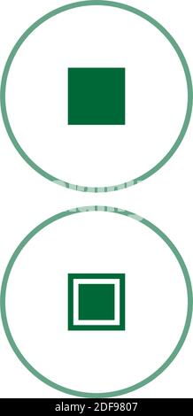 Media player button icon design template Stock Vector
