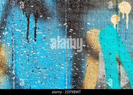 Colorful painted concrete wall Stock Photo