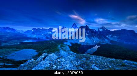 The Evening of Mount Assiniboine