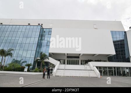 Image showing the square in front of the Palais des Festival de Cannes, empty, during the Coronavirus epidemic, Cannes, south of France, April 30, 2020. Photo by ABACAPRESS.COM Stock Photo