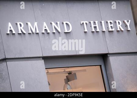 A shop sign of Arnaud Thiery, on April 30, 2020 in Paris, France.Photo ...
